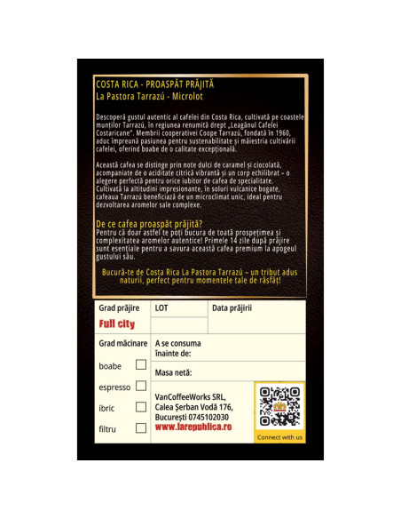 Cafea Costa Rica 100% Arabica | Calatorie a simturilor - La Republica